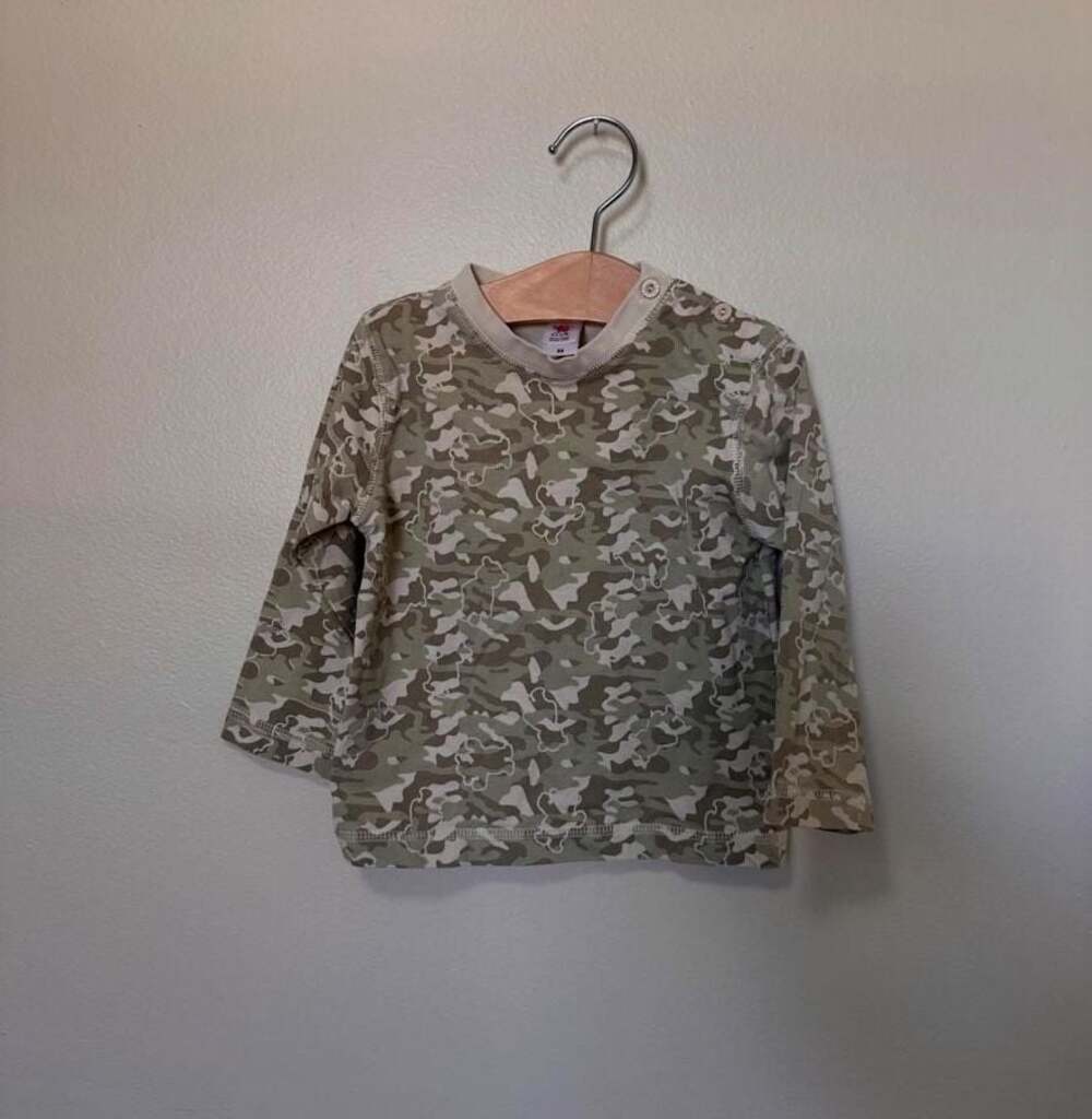 Baby Club C&A Camouflage Bear Print Long-Sleeve Shirt
